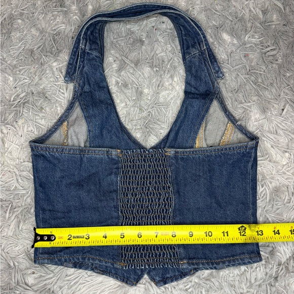Levi’s Women’s Bria Denim Corset Halter T-Shirt - Cornerback Size XS NWOT - Picture 9 of 9